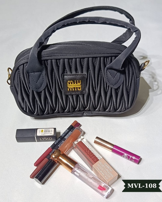 Mini Çanta Nakış Desenli